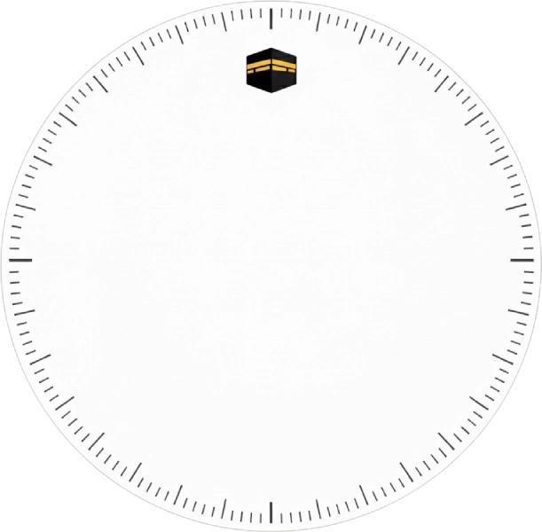 Qibla notches and compass